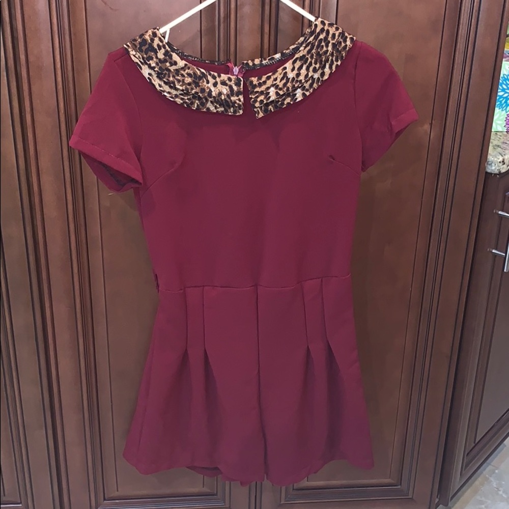 Burgundy Romper